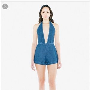 American Apparel Deep V Romper